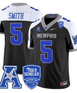 Sutton Smith Jersey #5 Memphis Tigers 2025 Vapor Limited Stitched Black Alter