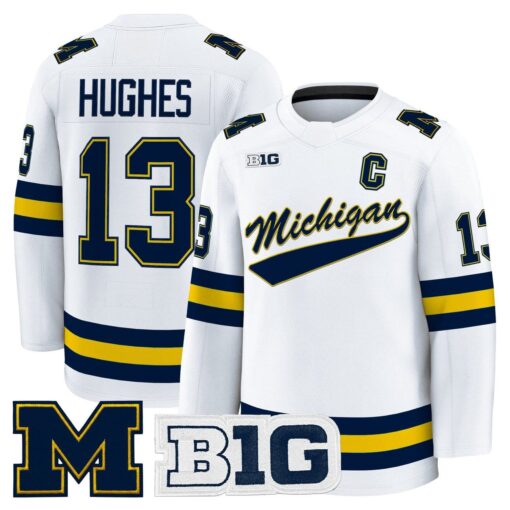 T.J. Hughes Jersey #13 Michigan Wolverines 2025-26 Premium All Stitched - Image 3