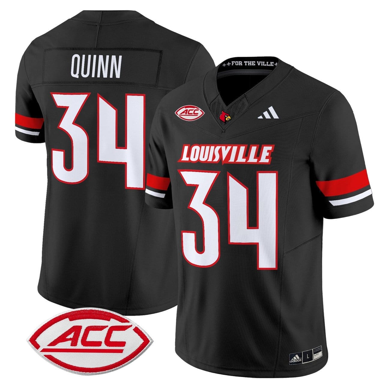 TJ Quinn Jersey #34 Louisville Cardinals 2025 Vapor Limited Stitched