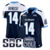 TaylorHeinickeJersey 14OldDominionMonarchs2025VaporStitchedNavyAlter