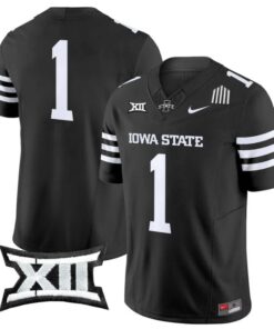 Team Jersey #1 Iowa State Cyclones 2025 Vapor Limited Stitched Black