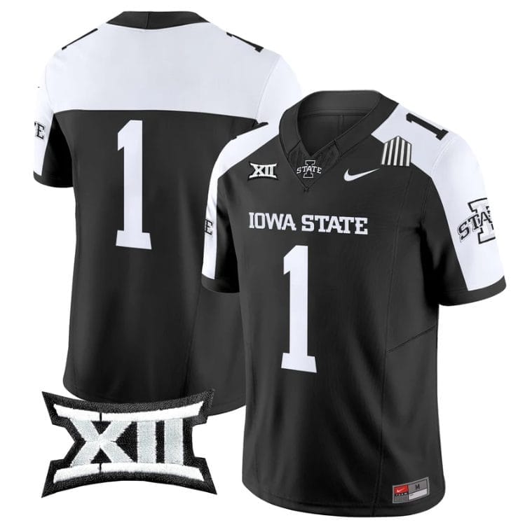 Team Jersey #1 Iowa State Cyclones 2025 Vapor Limited Stitched Black Alter 1 Team Jersey #1 Iowa State Cyclones 2025 Vapor Limited Stitched Black Alter