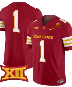 Team Jersey #1 Iowa State Cyclones 2025 Vapor Limited Stitched Cardinal