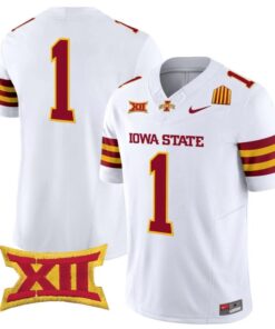 Team Jersey #1 Iowa State Cyclones 2025 Vapor Limited Stitched White