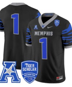 Team Jersey #1 Memphis Tigers 2025 Vapor Limited Stitched Black