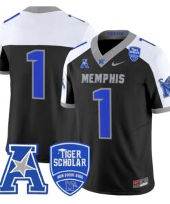 Team Jersey #1 Memphis Tigers 2025 Vapor Limited Stitched Black Alter