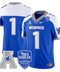Team Jersey #1 Memphis Tigers 2025 Vapor Limited Stitched Royal Alter
