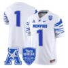 Team Jersey #1 Memphis Tigers 2025 Vapor Limited Stitched White 7 TeamJersey 1MemphisTigers2025VaporLimitedStitchedWhite