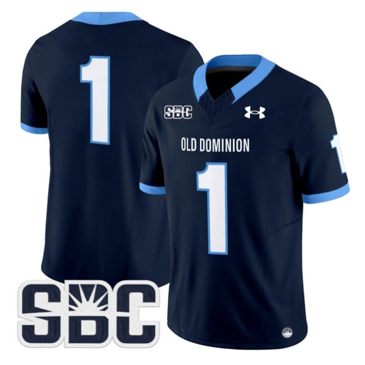 Team Jersey #1 Old Dominion Monarchs 2025 Vapor Limited Stitched Navy 1 Team Jersey #1 Old Dominion Monarchs 2025 Vapor Limited Stitched Navy