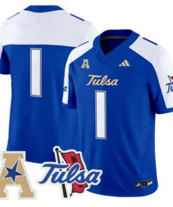 Team Jersey #1 Tulsa Golden Hurricane 2025 Vapor Limited Stitched Royal Alter