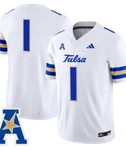 Team Jersey #1 Tulsa Golden Hurricane 2025 Vapor Limited Stitched White