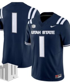 Team Jersey #1 Utah State Aggies 2025 Vapor Limited Stitched Navy