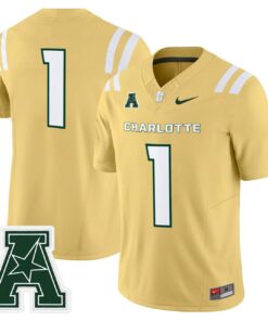 Team Jersey #1 Charlotte 49ers 2025 Vapor Limited Stitched 7 Team Jersey 1 Charlotte 49ers 2025 Vapor Limited Stitched Gold