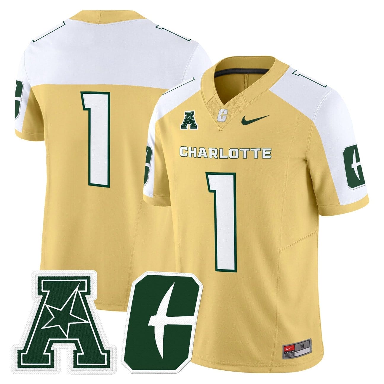 Team Jersey #1 Charlotte 49ers 2025 Vapor Limited Stitched 2 Team Jersey #1 Charlotte 49ers 2025 Vapor Limited Stitched - Image 2