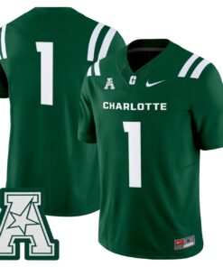 Team Jersey #1 Charlotte 49ers 2025 Vapor Limited Stitched 9 Team Jersey 1 Charlotte 49ers 2025 Vapor Limited Stitched Green