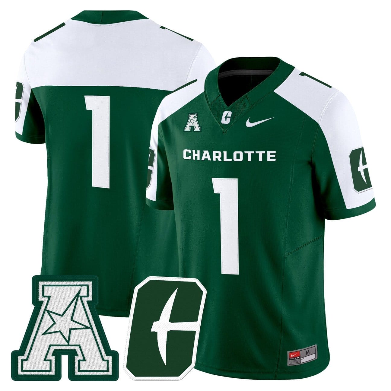 Team Jersey #1 Charlotte 49ers 2025 Vapor Limited Stitched 4 Team Jersey #1 Charlotte 49ers 2025 Vapor Limited Stitched - Image 4