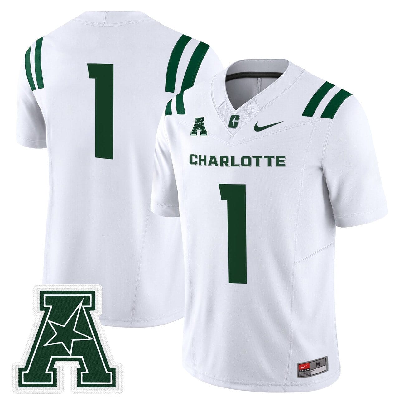 Team Jersey #1 Charlotte 49ers 2025 Vapor Limited Stitched 1 Team Jersey #1 Charlotte 49ers 2025 Vapor Limited Stitched