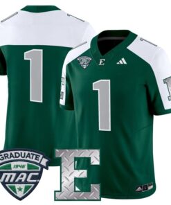 Team Jersey 1 Eastern Michigan Eagles 2025 Vapor Limited Stitched Green Alter