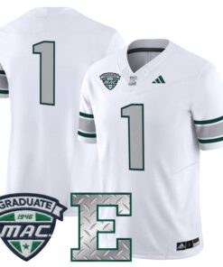 Alternative view of Team Jersey #1 Eastern Michigan Eagles 2025 Vapor Limited Stitched