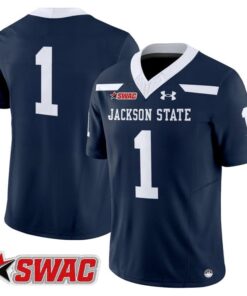 Team Jersey 1 Jackson State Tigers 2025 Vapor Limited Stitched Navy
