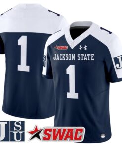 Team Jersey 1 Jackson State Tigers 2025 Vapor Limited Stitched Navy Alter