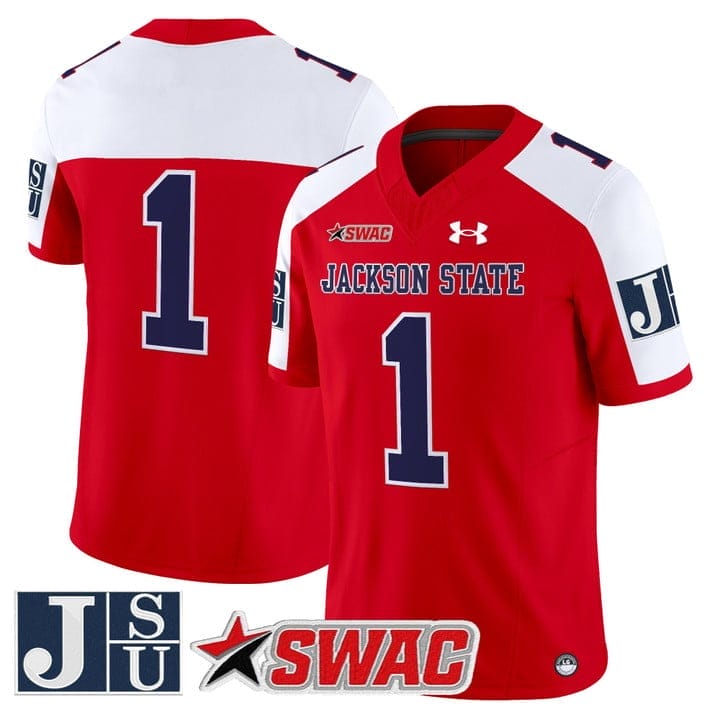 Team Jersey #1 Jackson State Tigers 2025 Vapor Limited Stitched - Image 3
