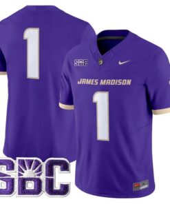 Team Jersey 1 James Madison Dukes 2025 Vapor Limited Stitched Purple