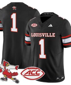 Alternative view of Team Jersey #1 Louisville Cardinals 2025 Vapor Limited Stitched