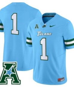 Alternative view of Team Jersey #1 Tulane Green Wave 2025 Vapor Limited Stitched
