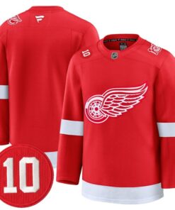 Team Jersey #25 Detroit Red Wings #10 Alex Delvecchio Honoring Stitched