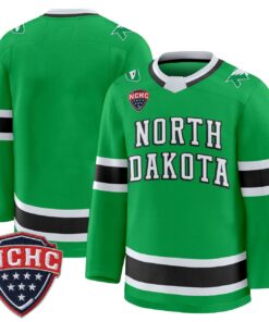 Team Jersey North Dakota Fighting Hawks 2025 26 Premium Stitched Green