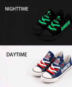 Texas Rangers Limited Print MLB Students Low Top Canvas Shoes Sport Sneakers