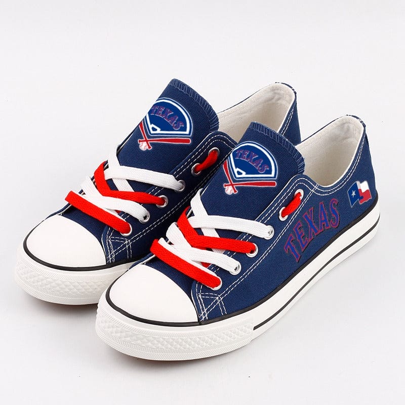 Texas Rangers Limited Print Low Top Canvas Shoes Sport Sneakers For Men Women Fans
