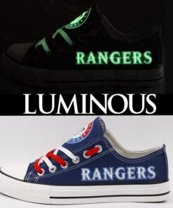 Texas Rangers Limited Print MLB Students Low Top Canvas Shoes Sport Sneakers 4