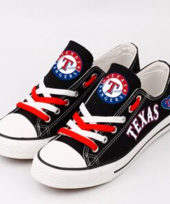 Texas Rangers Limited Print MLB Students Low Top Canvas Shoes Sport Sneakers 5