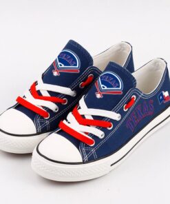 Texas Rangers Limited Print MLB Students Low Top Canvas Shoes Sport Sneakers b640c529 0470 460e 9769 dbfb03b0ab50