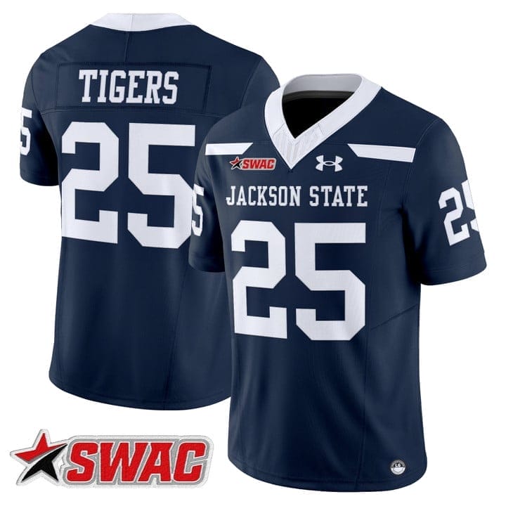 Tigers Jersey #25 Jackson State Tigers 2025 Vapor Limited Stitched - Image 4