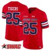 Tigers Jersey #25 Jackson State Tigers 2025 Vapor Limited Stitched 10 Tigers Jersey 25 Jackson State Tigers 2025 Vapor Limited Stitched Red