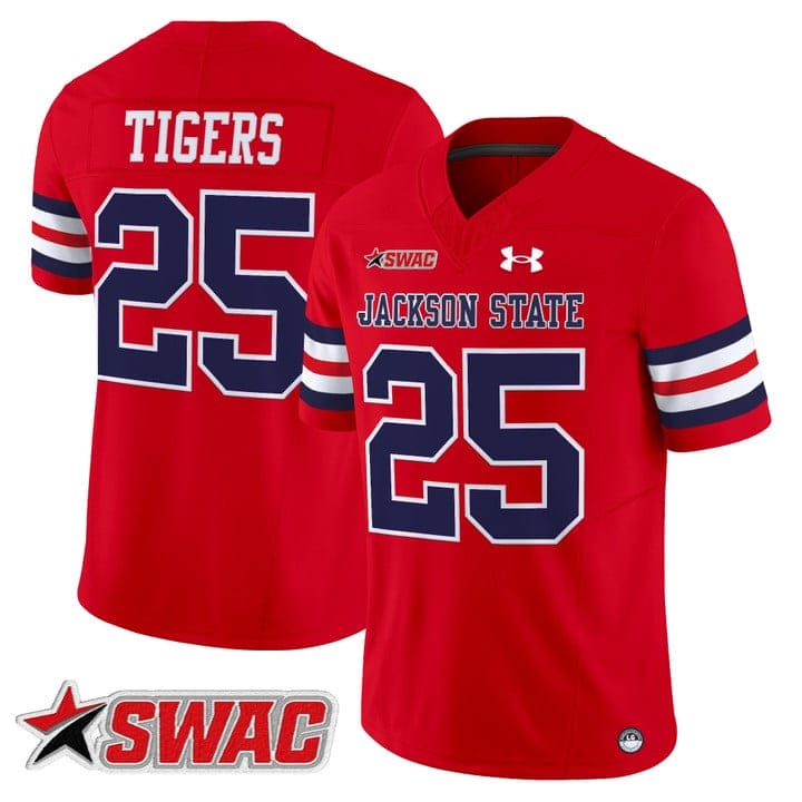 Tigers Jersey #25 Jackson State Tigers 2025 Vapor Limited Stitched