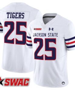 Alternative view of Tigers Jersey #25 Jackson State Tigers 2025 Vapor Limited Stitched