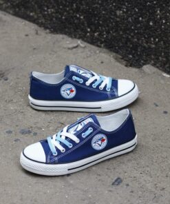 Toronto Blue Jays Limited Print MLB Students Low Top Canvas Shoes Sport Sneakers 1