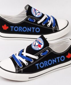 Toronto Blue Jays Limited Print MLB Students Low Top Canvas Shoes Sport Sneakers 2 01944b99 e12f 4b15 81ae 966bd76c3801