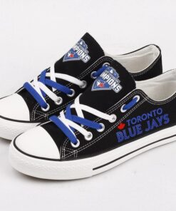Alternative view of Toronto Blue Jays Limited Print Low Top Canvas Shoes Sport Sneakers For Men Women Fans