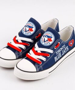 Alternative view of Toronto Blue Jays Limited Print Low Top Canvas Shoes Sport Sneakers For Men Women Fans