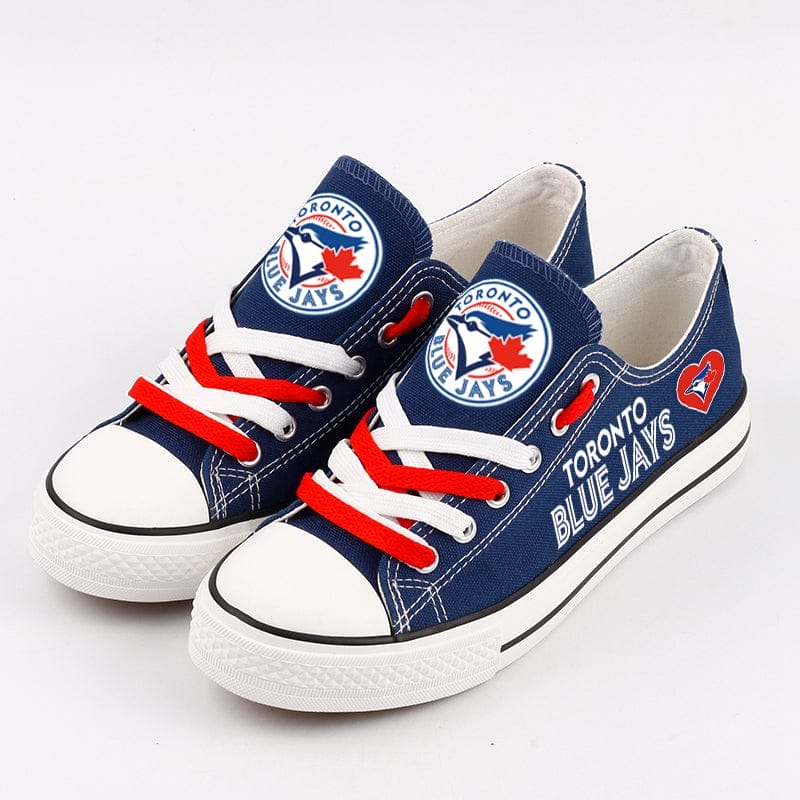 Toronto Blue Jays Limited Print Low Top Canvas Shoes Sport Sneakers For Men Women Fans - Image 2