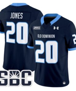 Trequan Jones Jersey #20 Old Dominion Monarchs 2025 Vapor Stitched Navy