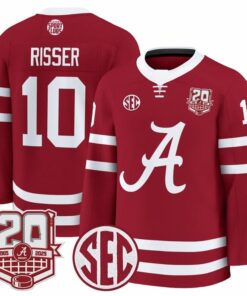 Trevor Risser Jersey #10 Alabama Crimson Tide 2025-26 Premium 20th Anniversary Patch Stitched 6 Trevor Risser Jersey 10 Alabama Crimson 2025 26 20th Patch Stitched Crimson 4362f2b4 aea9 4134 a697 fb6ce24b741d