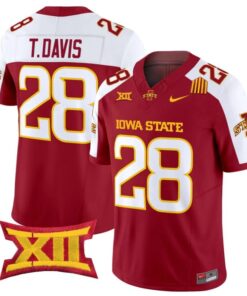 Troy Davis Jersey #28 Iowa State Cyclones 2025 Limited Stitched Cardinal Alter