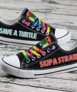 Alternative view of Turtle Canvas Sneakers Shoes For Men Women Fans