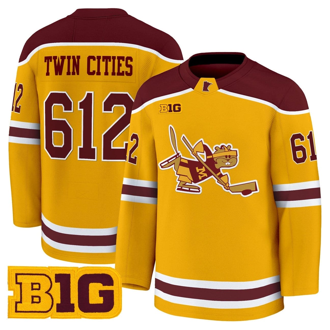 Twin Cities Jersey #612 Minnesota Golden Gophers 2025-26 Premium Stitched - Image 3